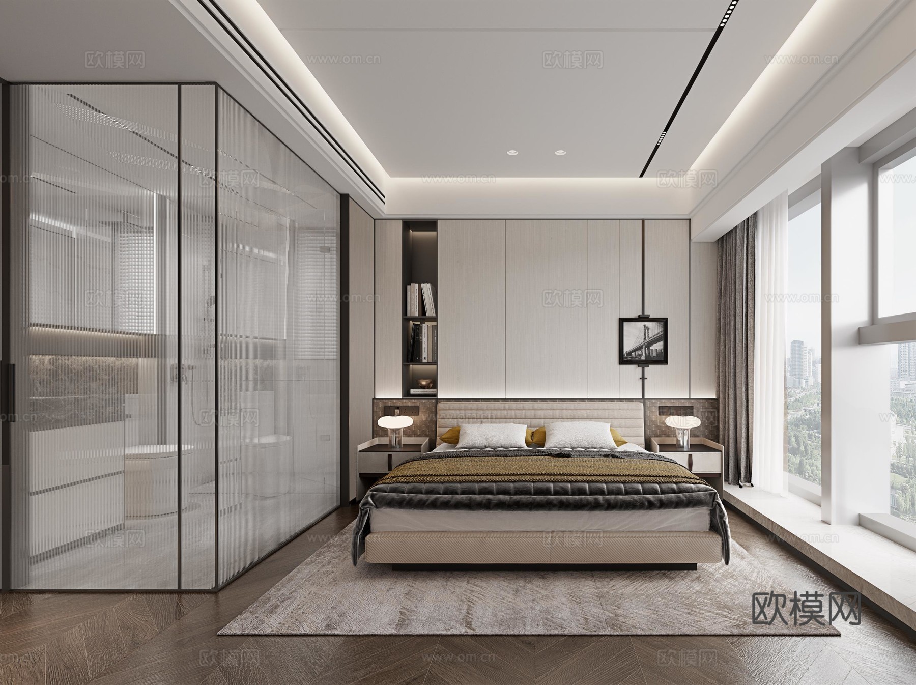 轻奢大平层 样板间 最新全套施工图 效果图合集cad施工图