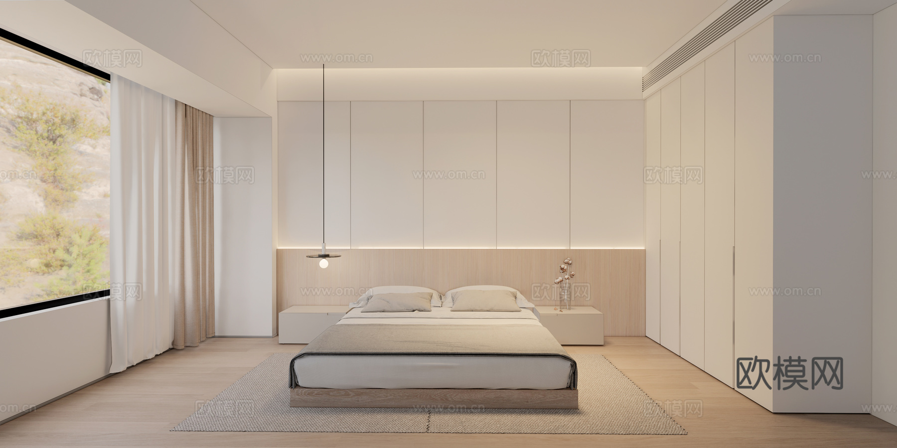 奶油风 样板间 最新全套施工图 效果图合集cad施工图