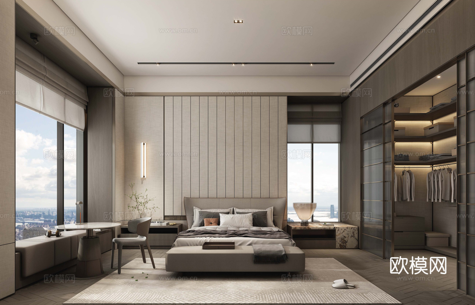 轻奢意式大平层 样板间 最新全套施工图 效果图合集cad施工图