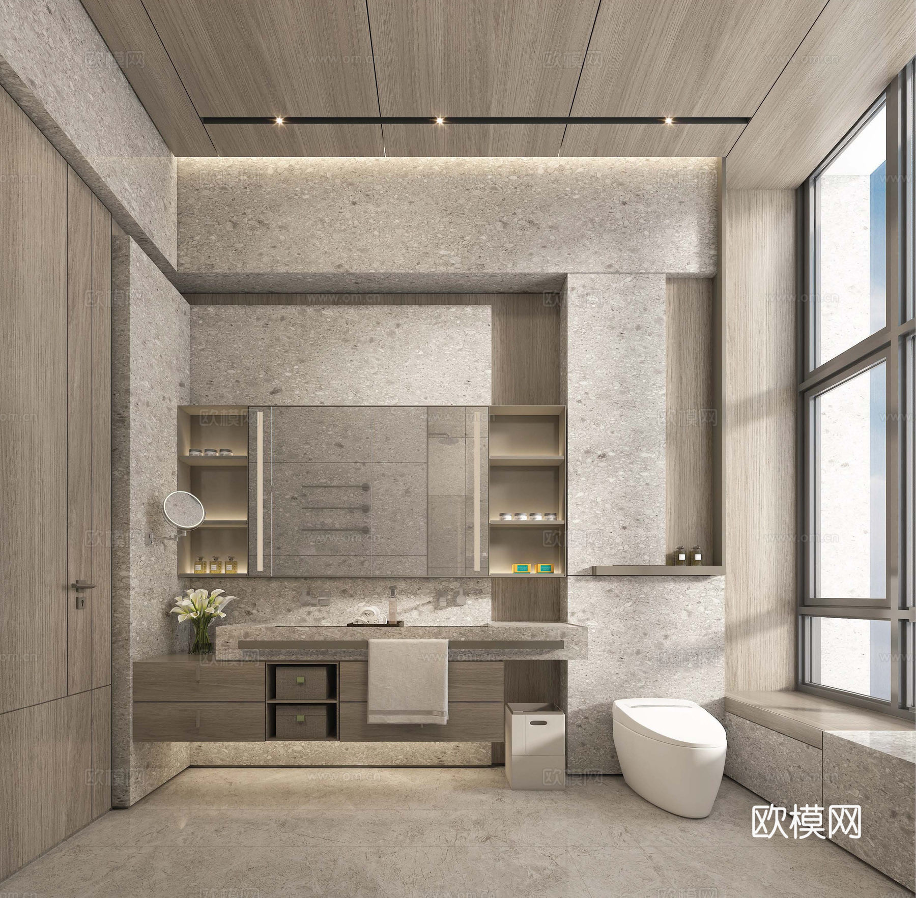 轻奢意式大平层 样板间 最新全套施工图 效果图合集cad施工图