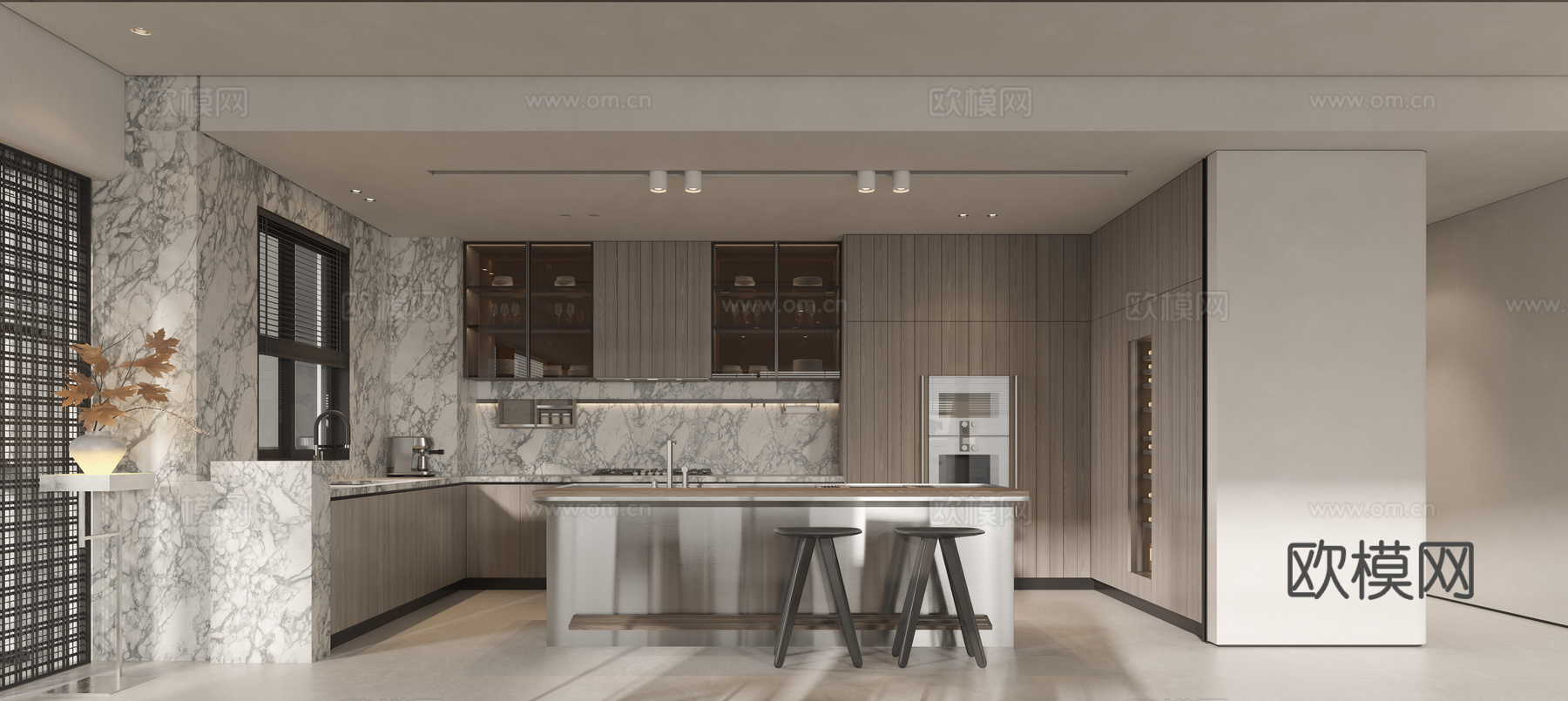 轻奢大平层 样板间 最新全套施工图 效果图合集cad施工图