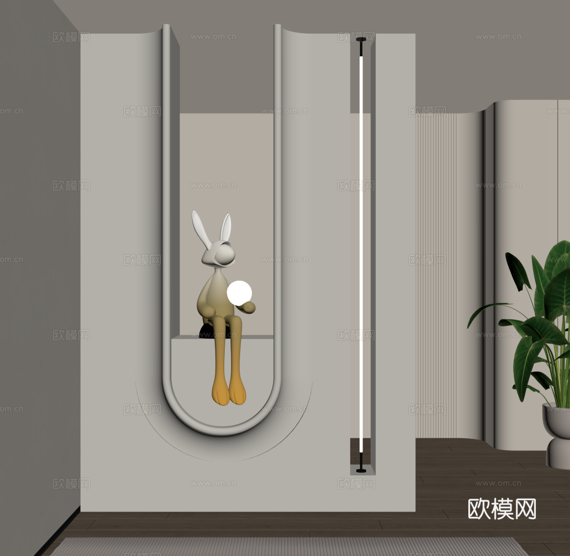 现代玄关su模型