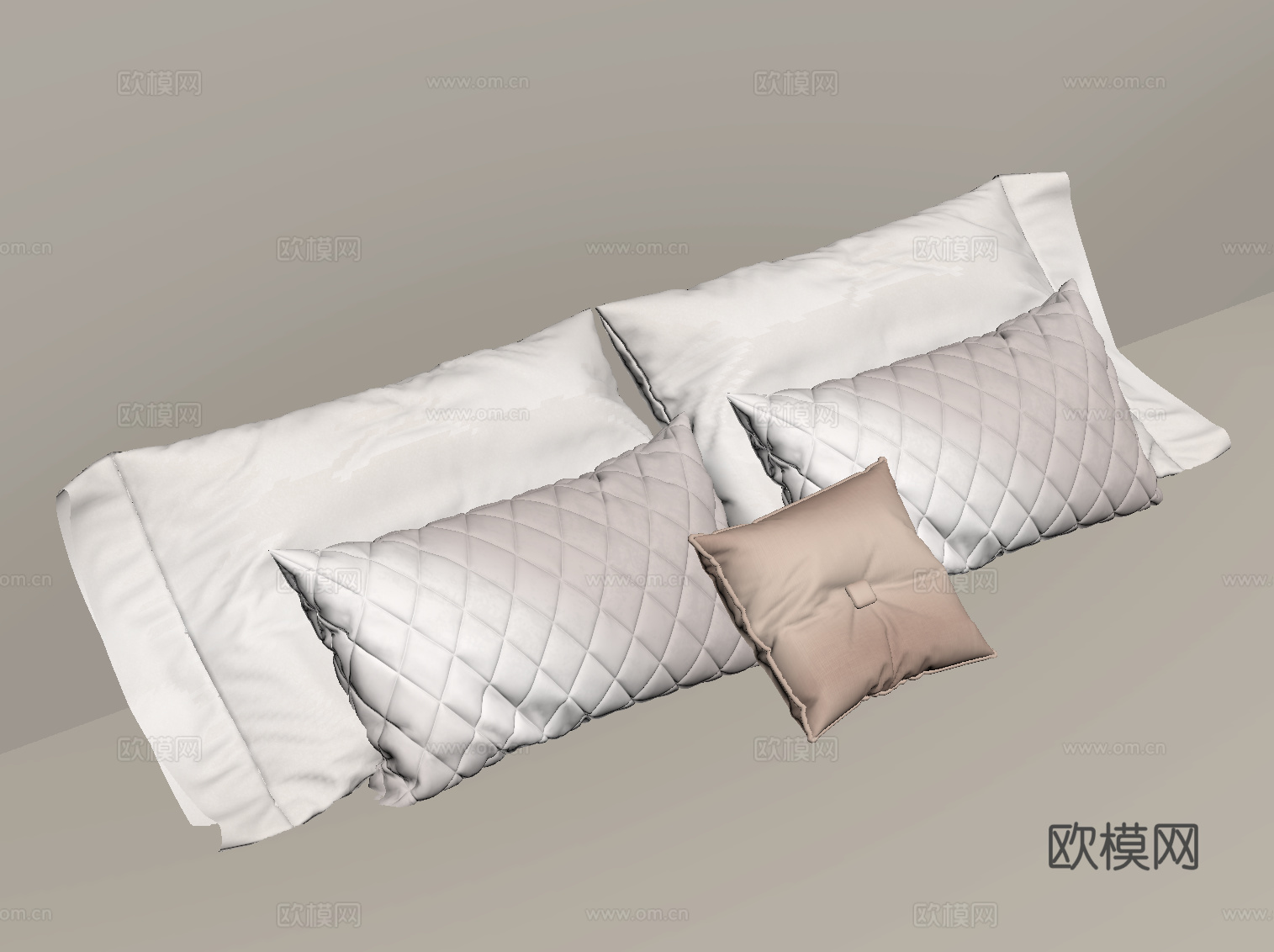 现代枕头 抱枕su模型