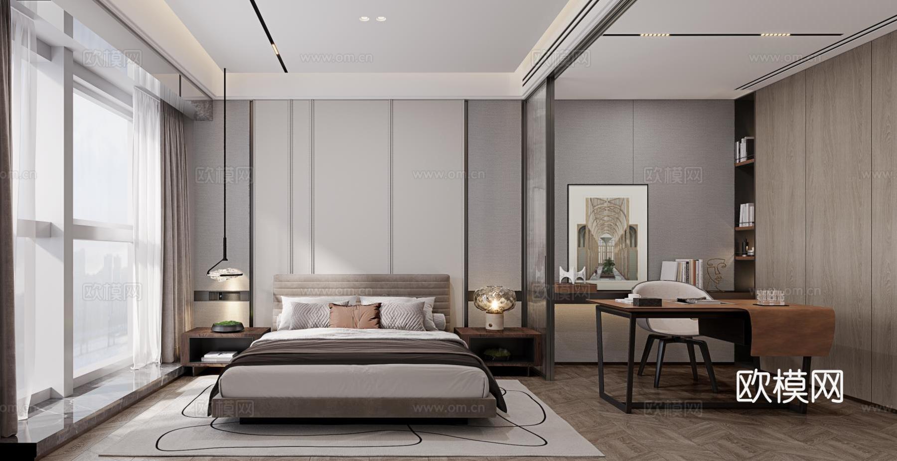 轻奢大平层 样板间 最新全套施工图 效果图合集cad施工图