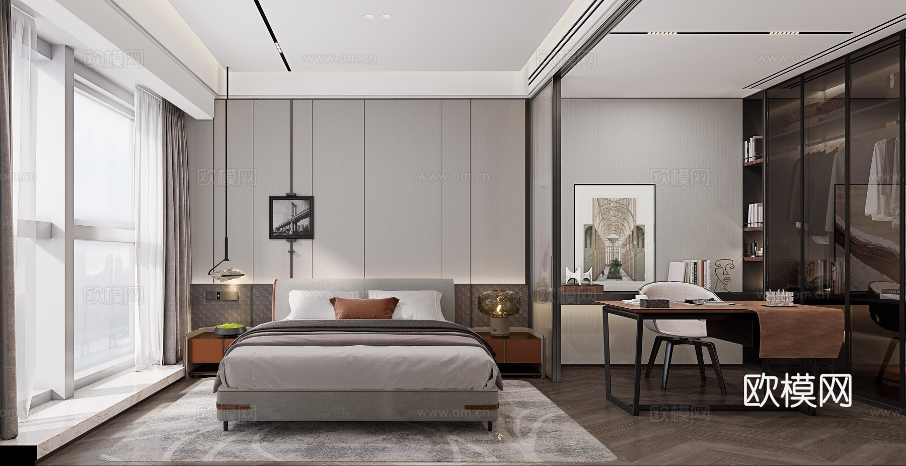 轻奢大平层 样板间 最新全套施工图 效果图合集cad施工图