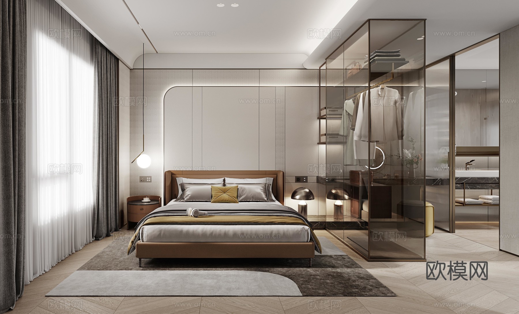 轻奢大平层 样板间 最新全套施工图 效果图合集cad施工图