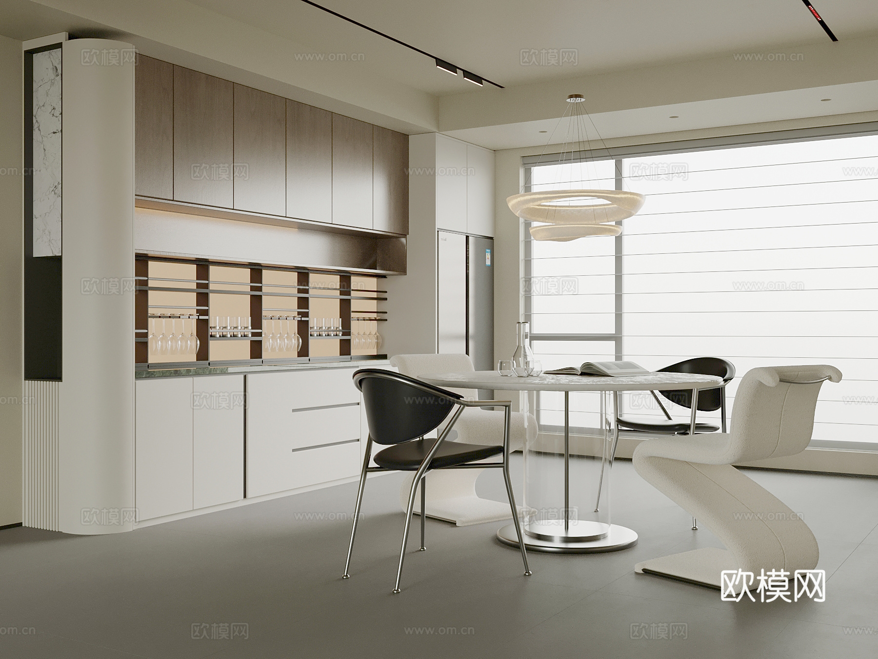 现代餐厅su模型