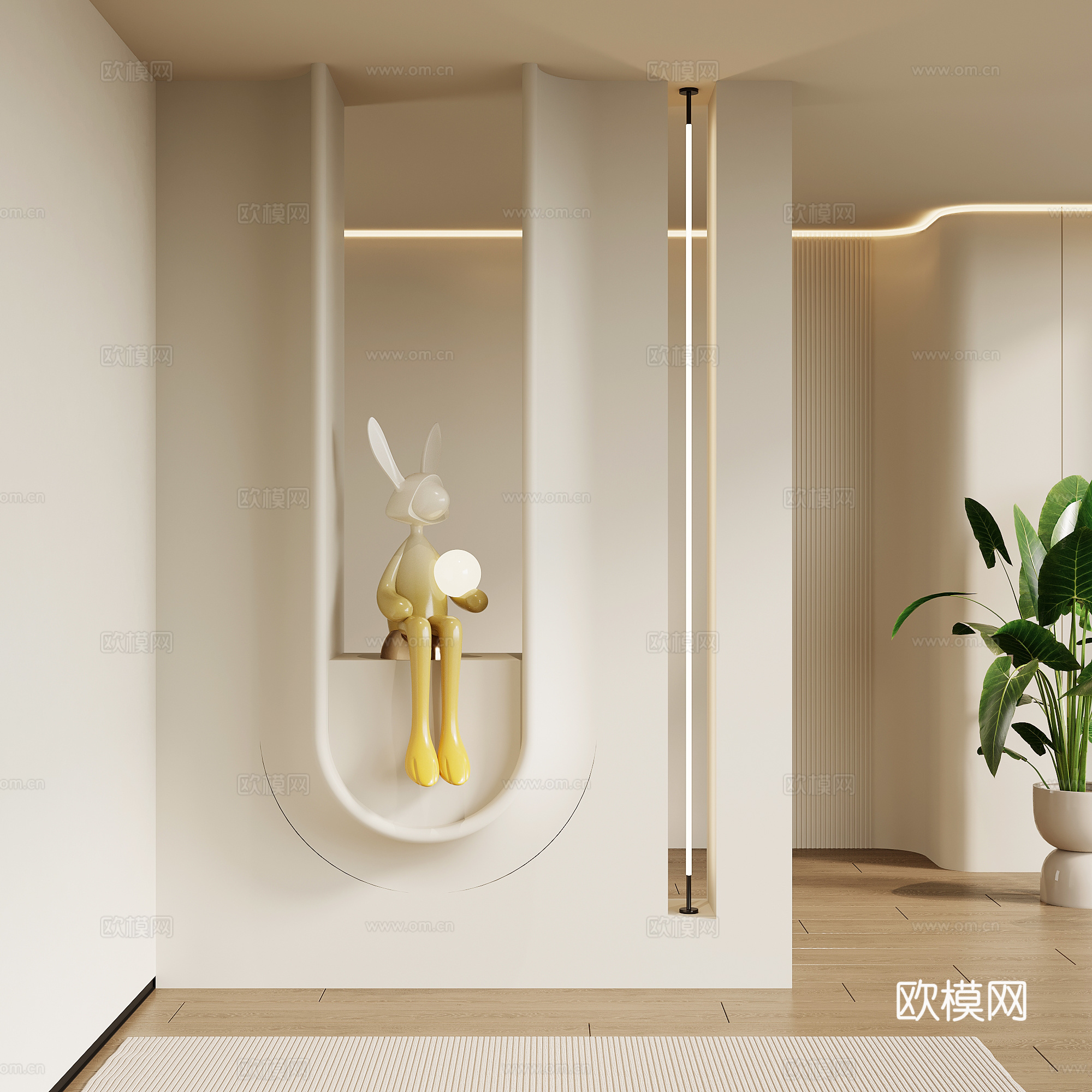 现代玄关su模型