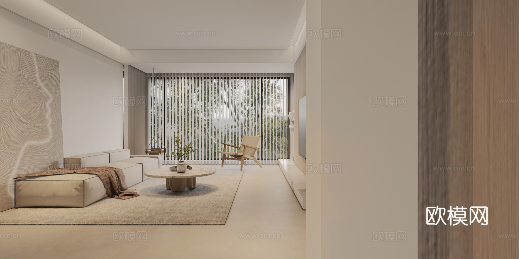 奶油风 样板间 最新全套施工图 效果图合集cad施工图