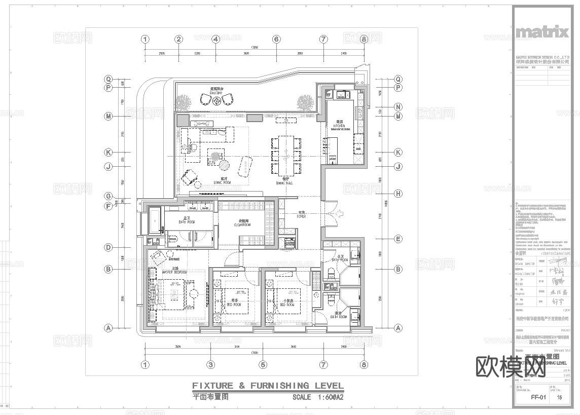 轻奢大平层 样板间 最新全套施工图 效果图合集cad施工图