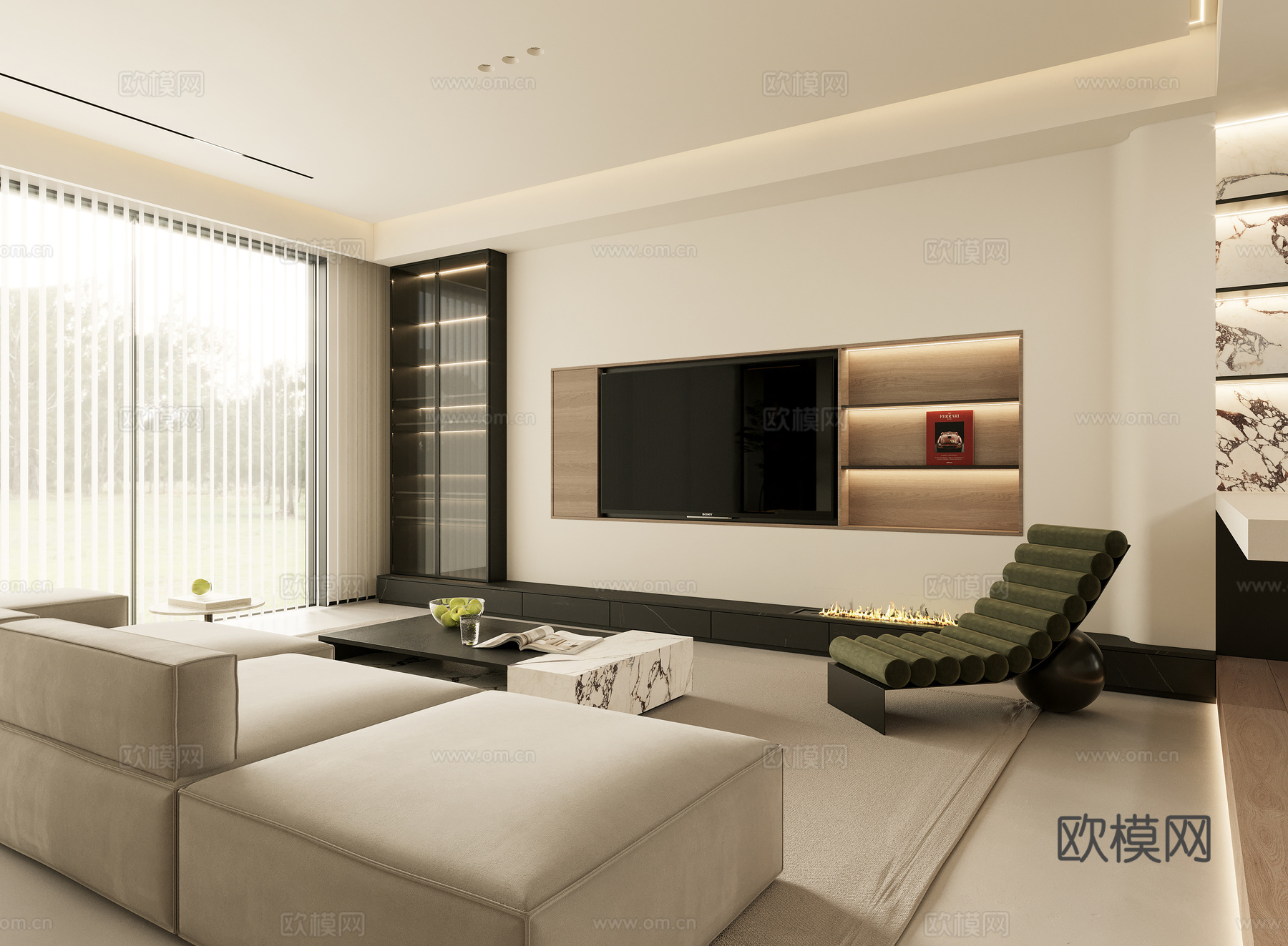 奶油风 样板间 最新全套施工图 效果图合集cad施工图