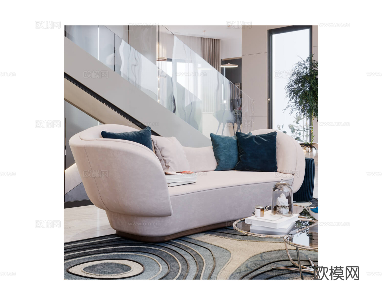 ALMA de LUCE 意式休闲沙发3d模型下载（渲染图2）