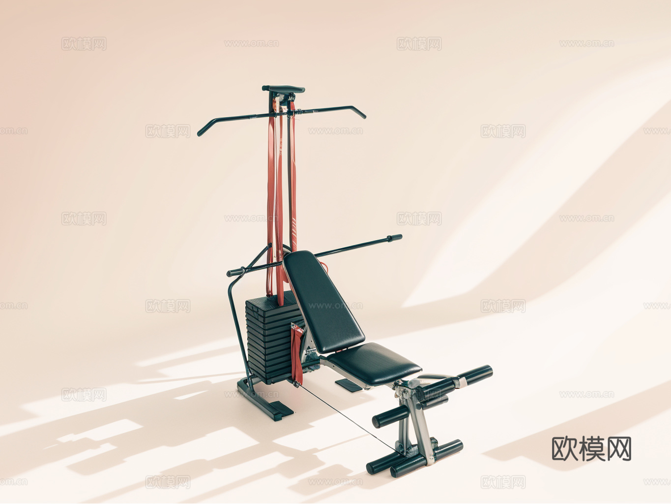 健身器材su模型