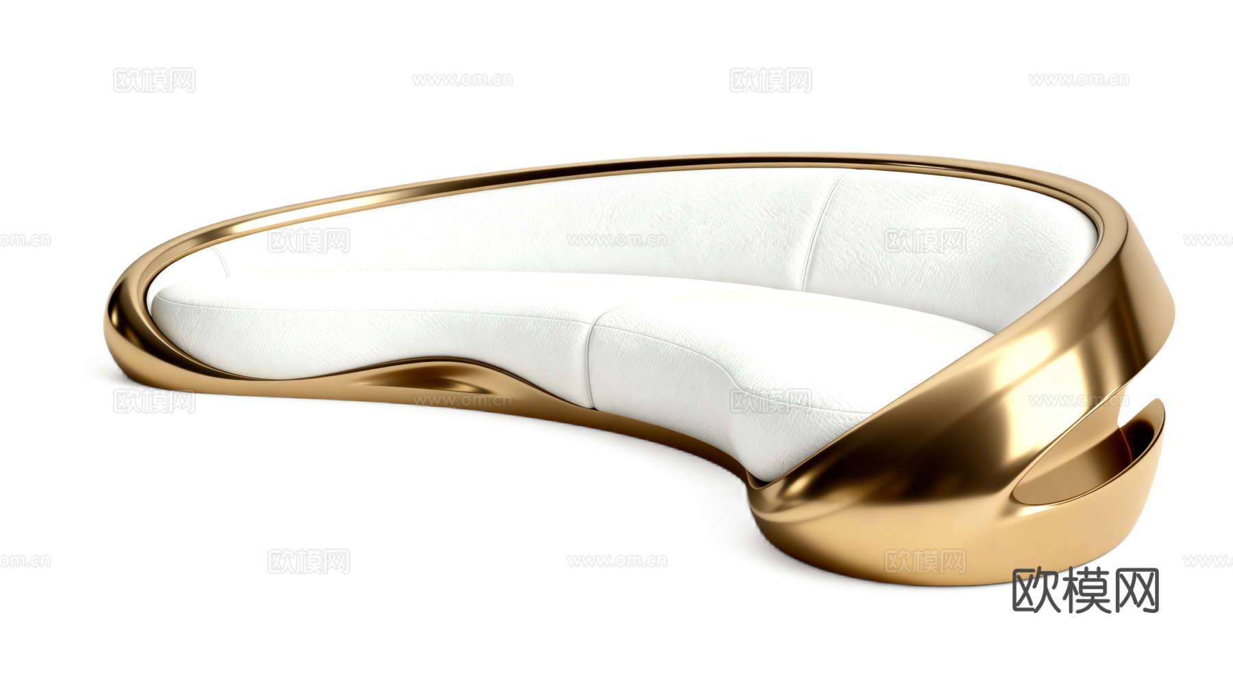 现代极简沙发 未来科技感沙发 意式轻奢沙发 弧形异形沙发