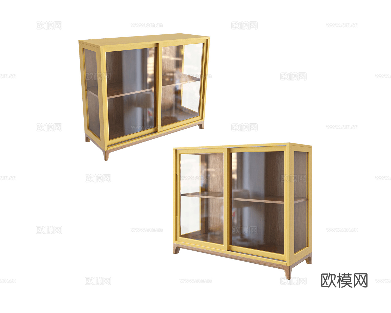 The IDEA 玻璃碗柜3d模型下载