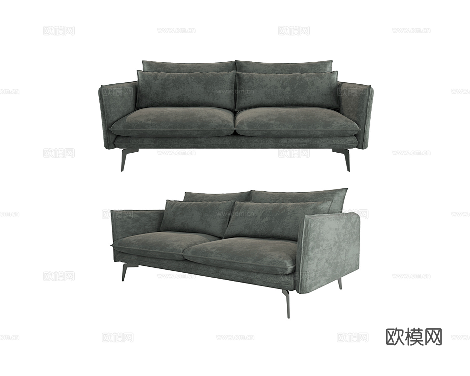 ZZOK 双人沙发3d模型下载