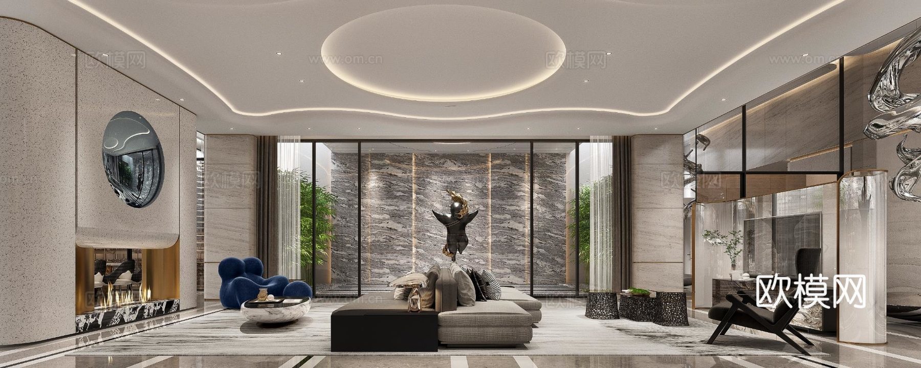 轻奢别墅 样板间 最新全套施工图 效果图合集cad施工图