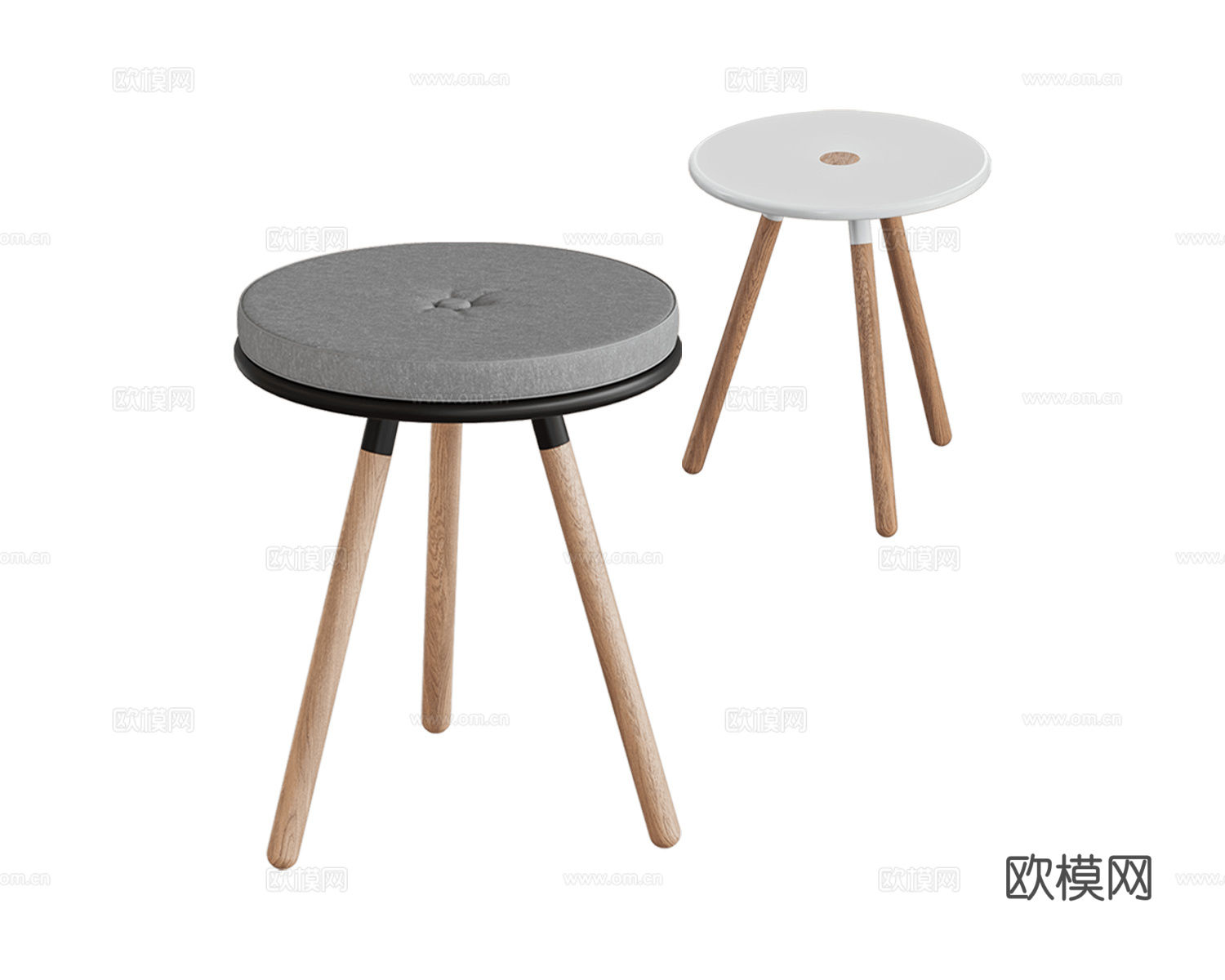 Cane-line 角几 圆几3d模型下载（渲染图1）