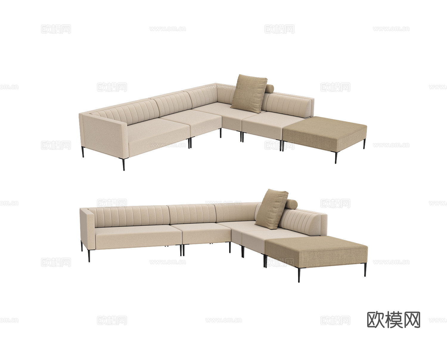 Bizzarto 转角沙发3d模型下载