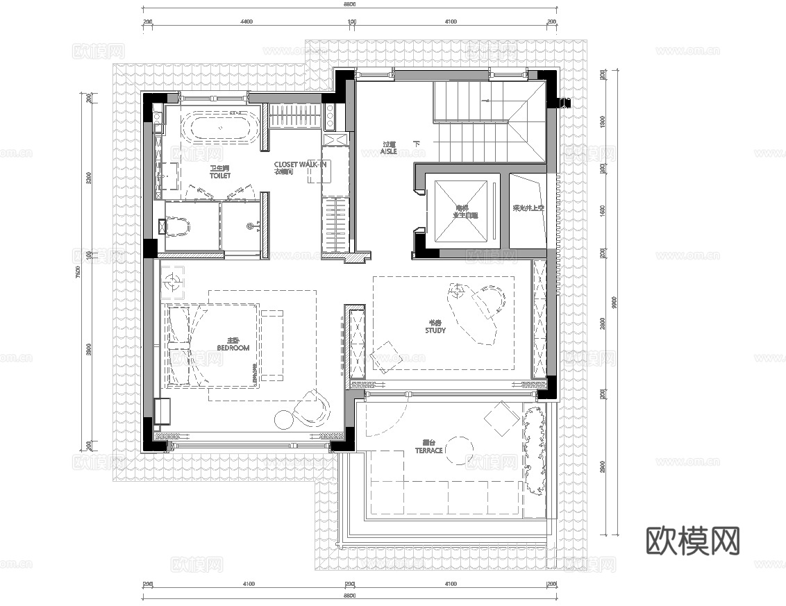 轻奢别墅 样板间 最新全套施工图 效果图合集cad施工图