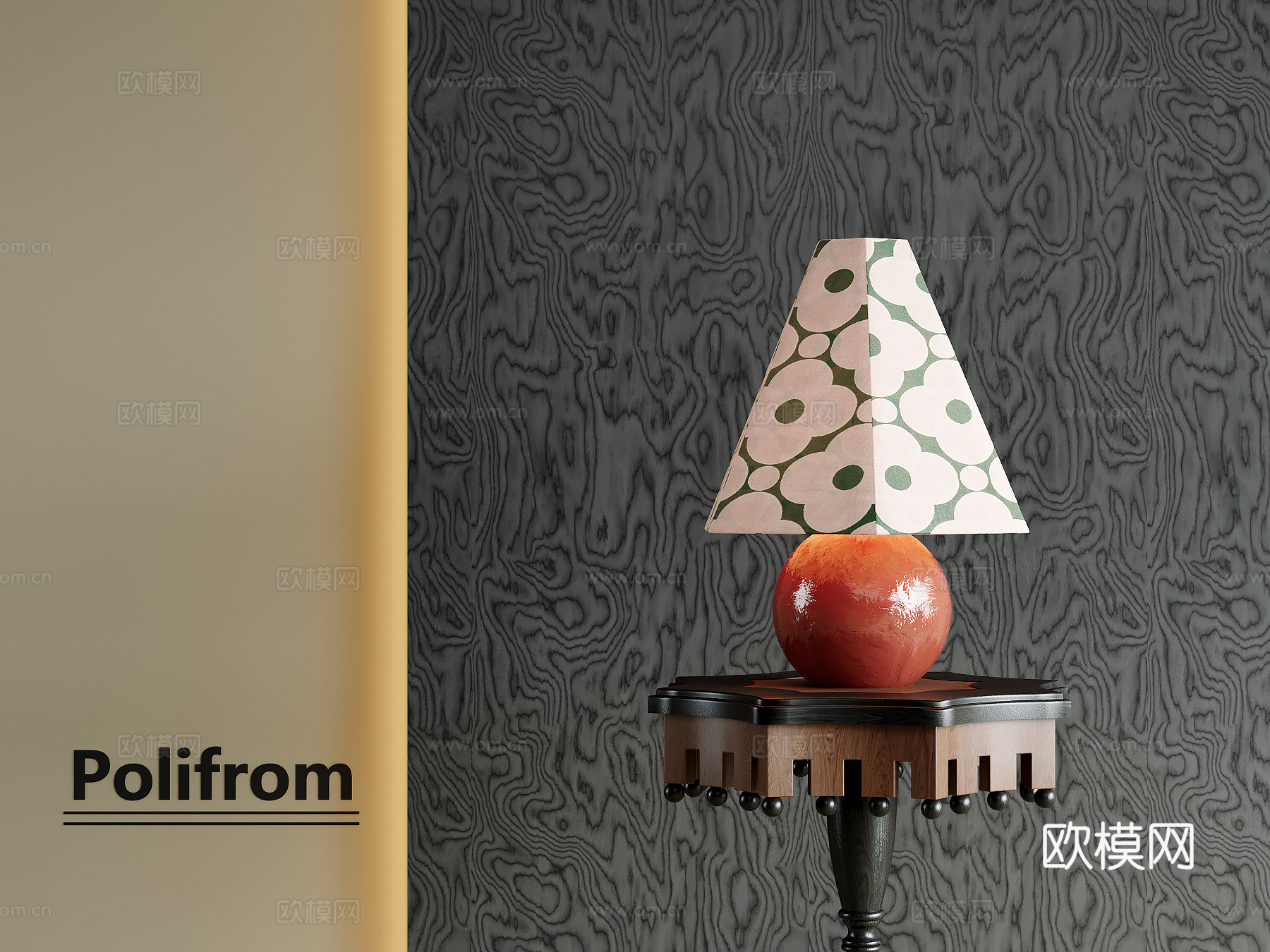 中古风台灯su模型