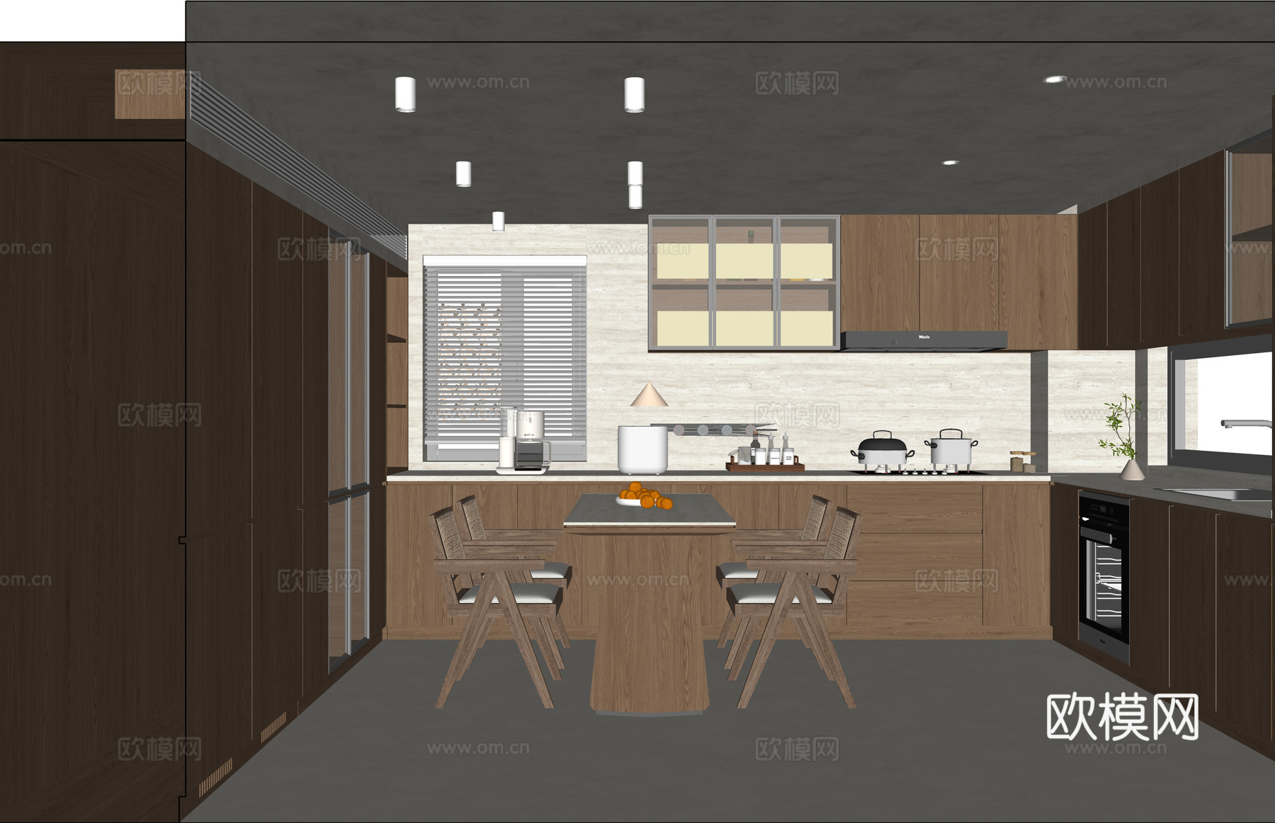 家装 阳台 冰箱 厨具 客厅 餐厅 厨房su模型