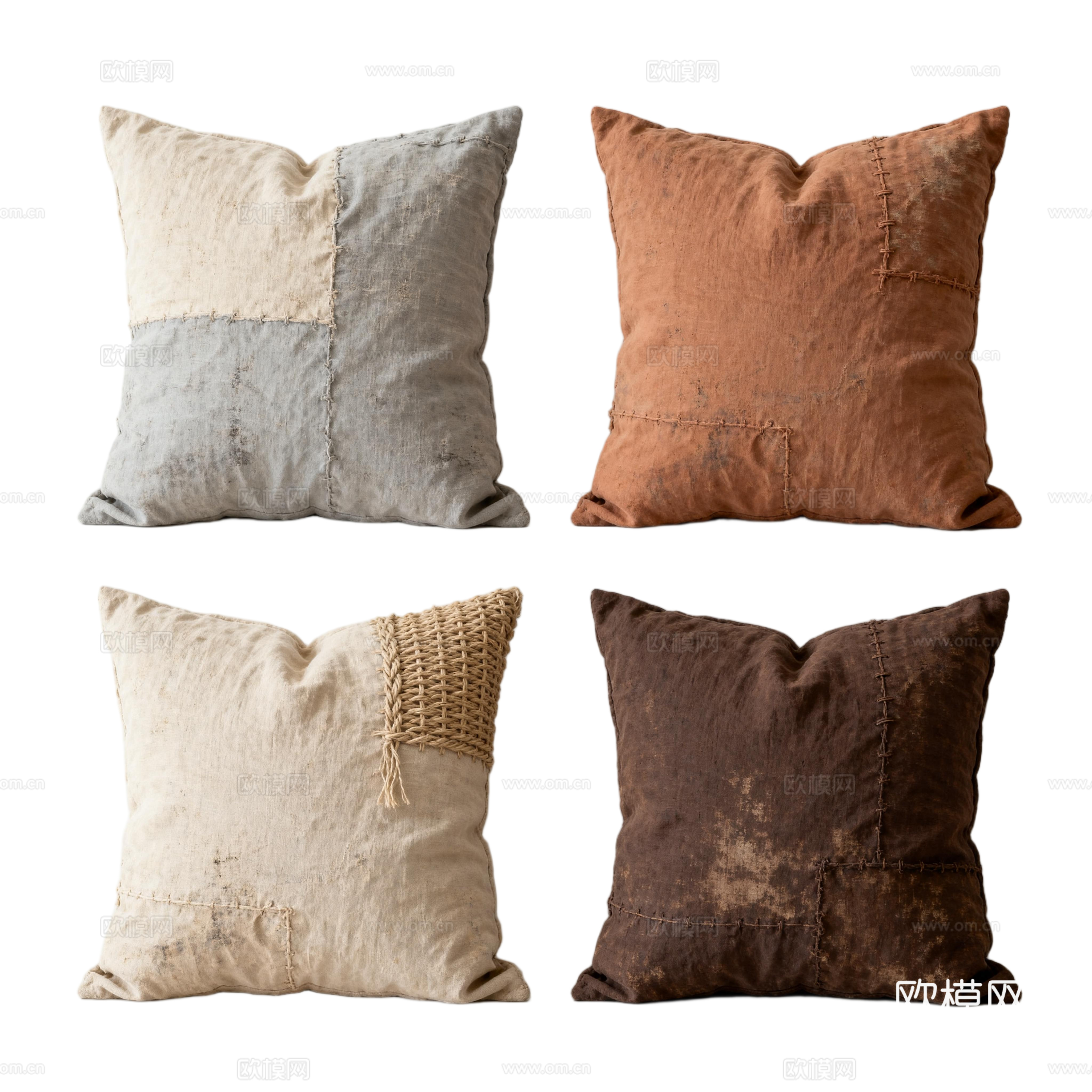 诧寂风抱枕 禅意抱枕 工业风做旧抱枕 素雅抱枕