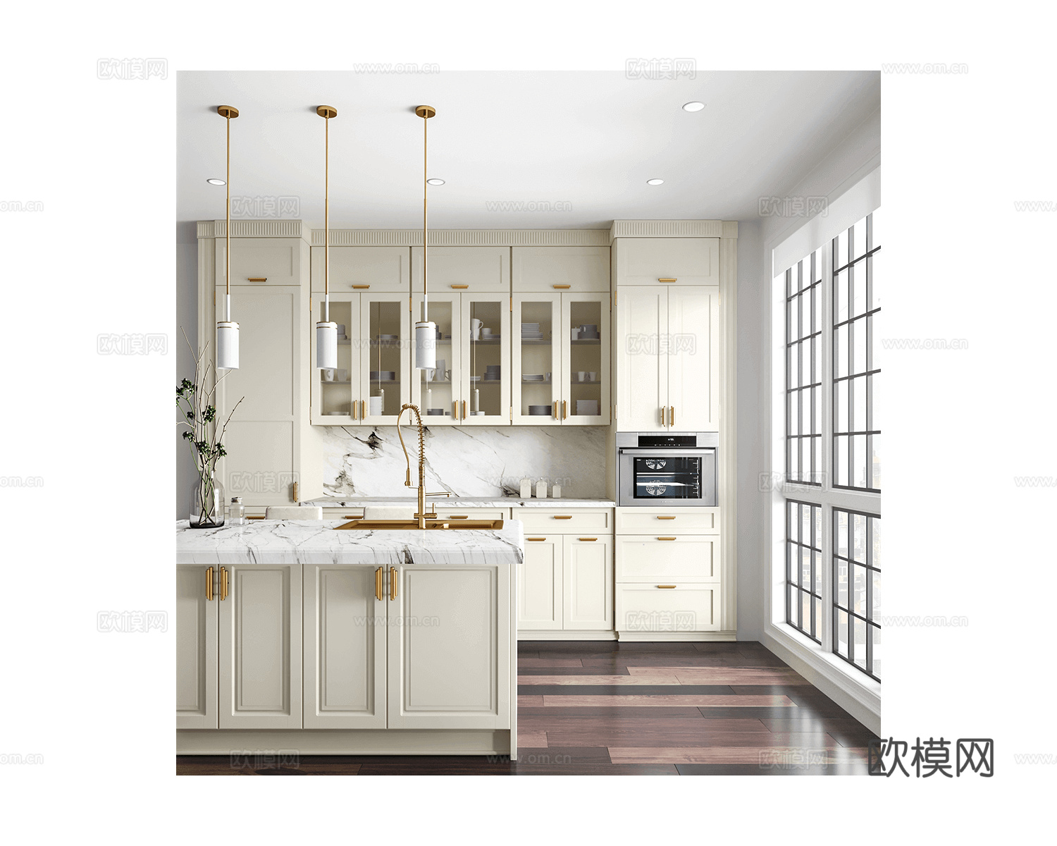 Any Home 意式橱柜3d模型下载（渲染图2）