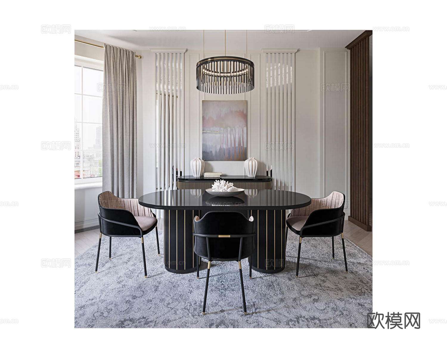 Any Home 意式餐桌3d模型下载（渲染图2）