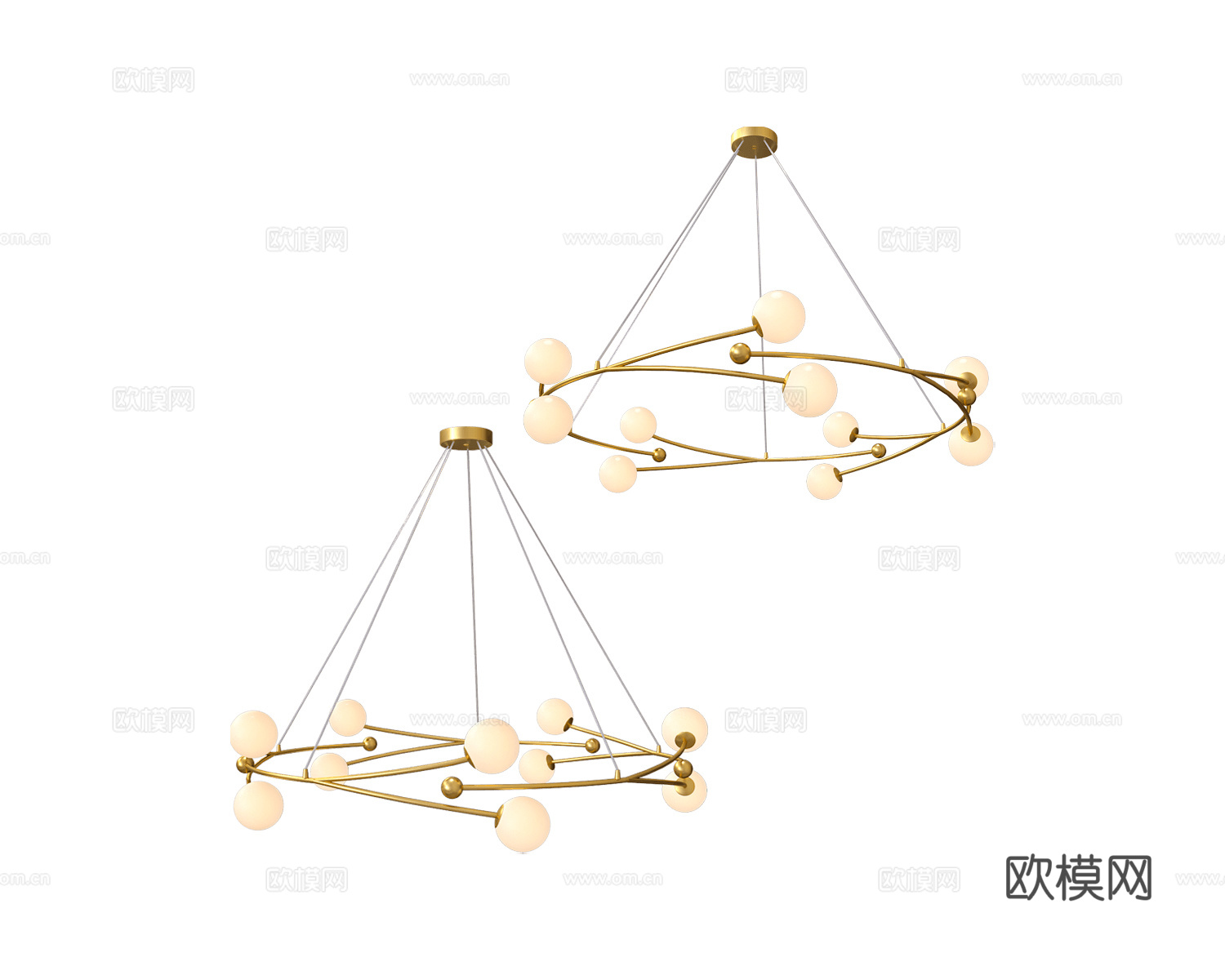 ZZOK 意式吊灯3d模型下载