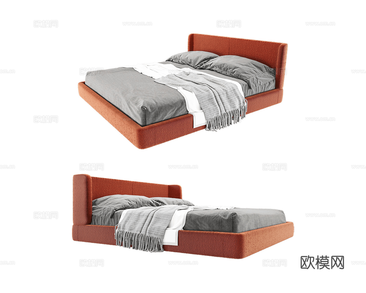 Bino home 双人床3d模型下载