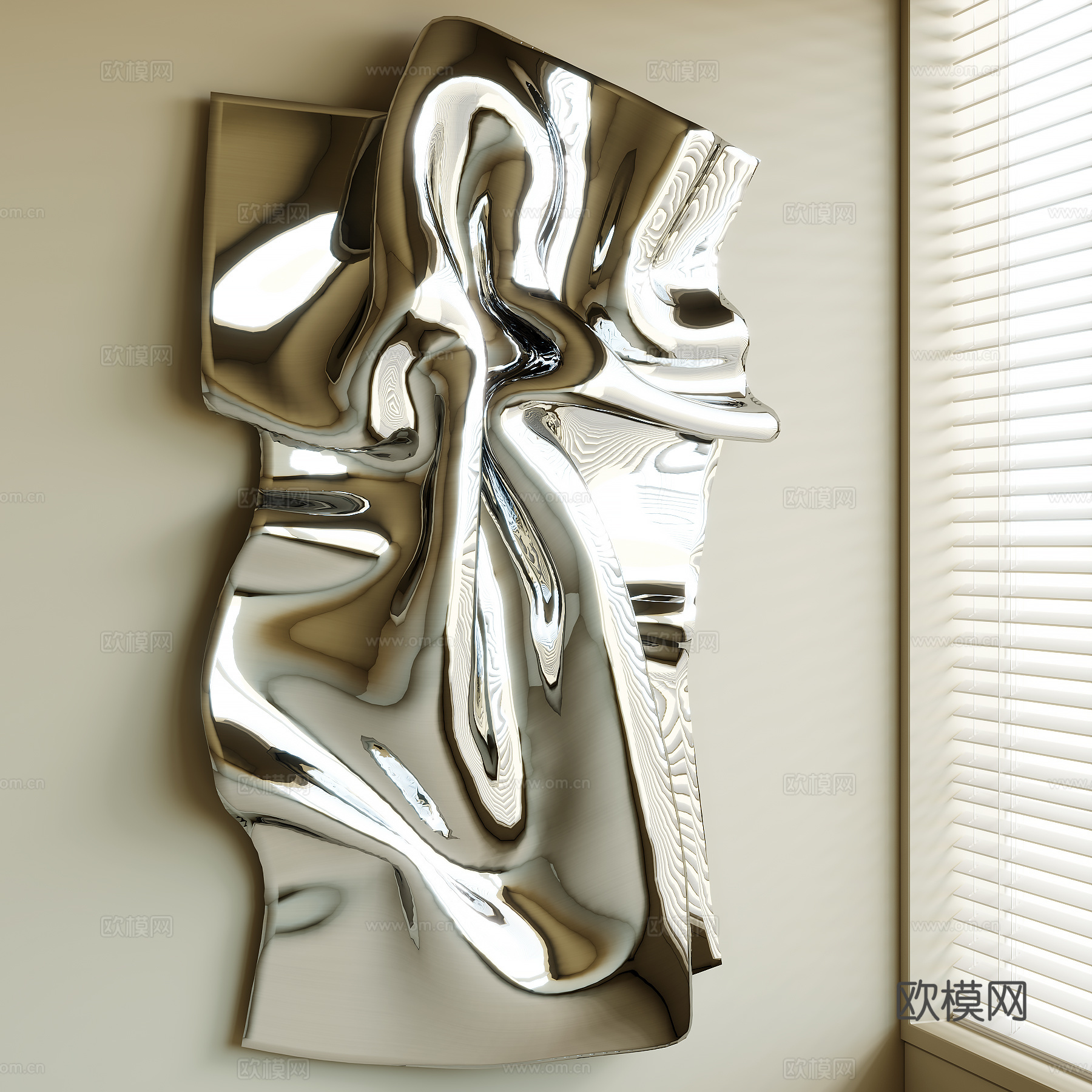 现代金属挂件su模型