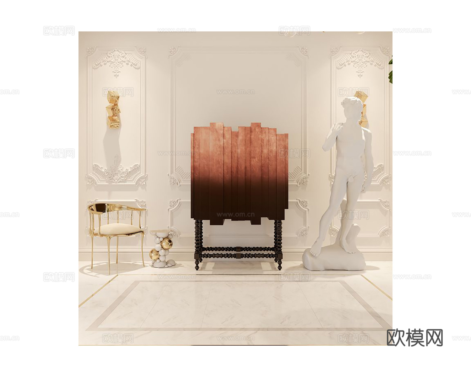 Boca do Lobo 边柜3d模型下载（渲染图2）