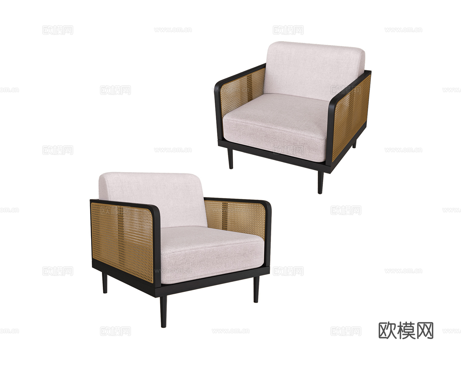 CorsaStyle 单人沙发3d模型下载