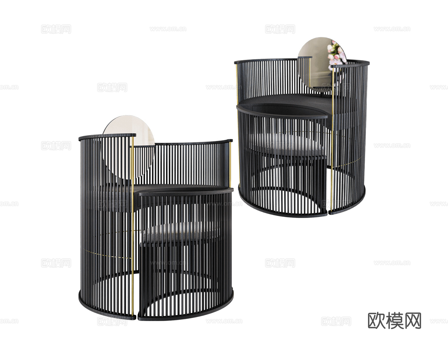 Manual mode 新中式休闲椅3d模型下载