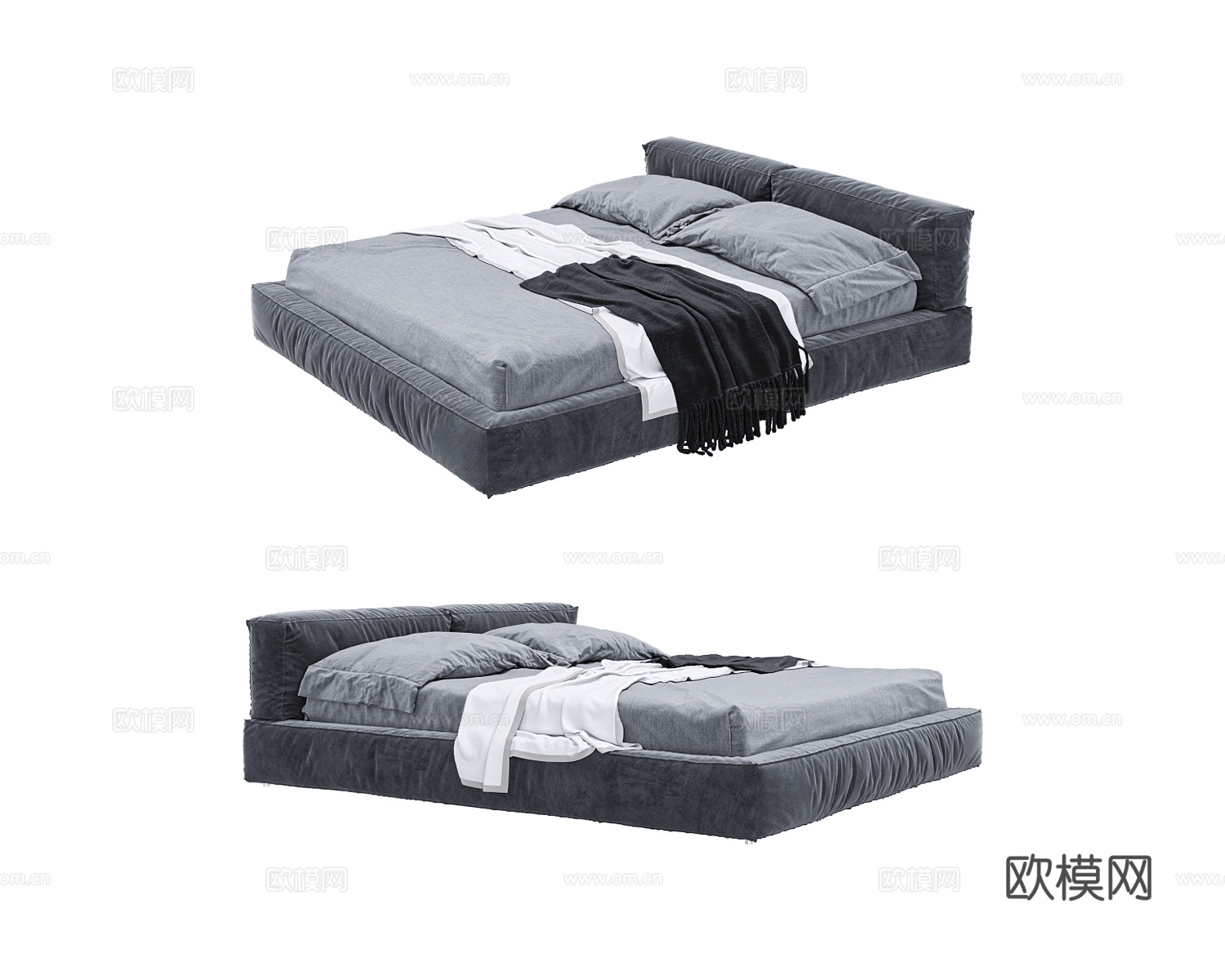 Ossen 三人沙发3d模型下载