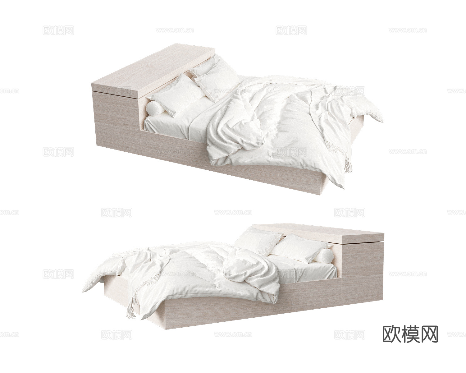 Furniture 双人床3d模型下载（渲染图2）