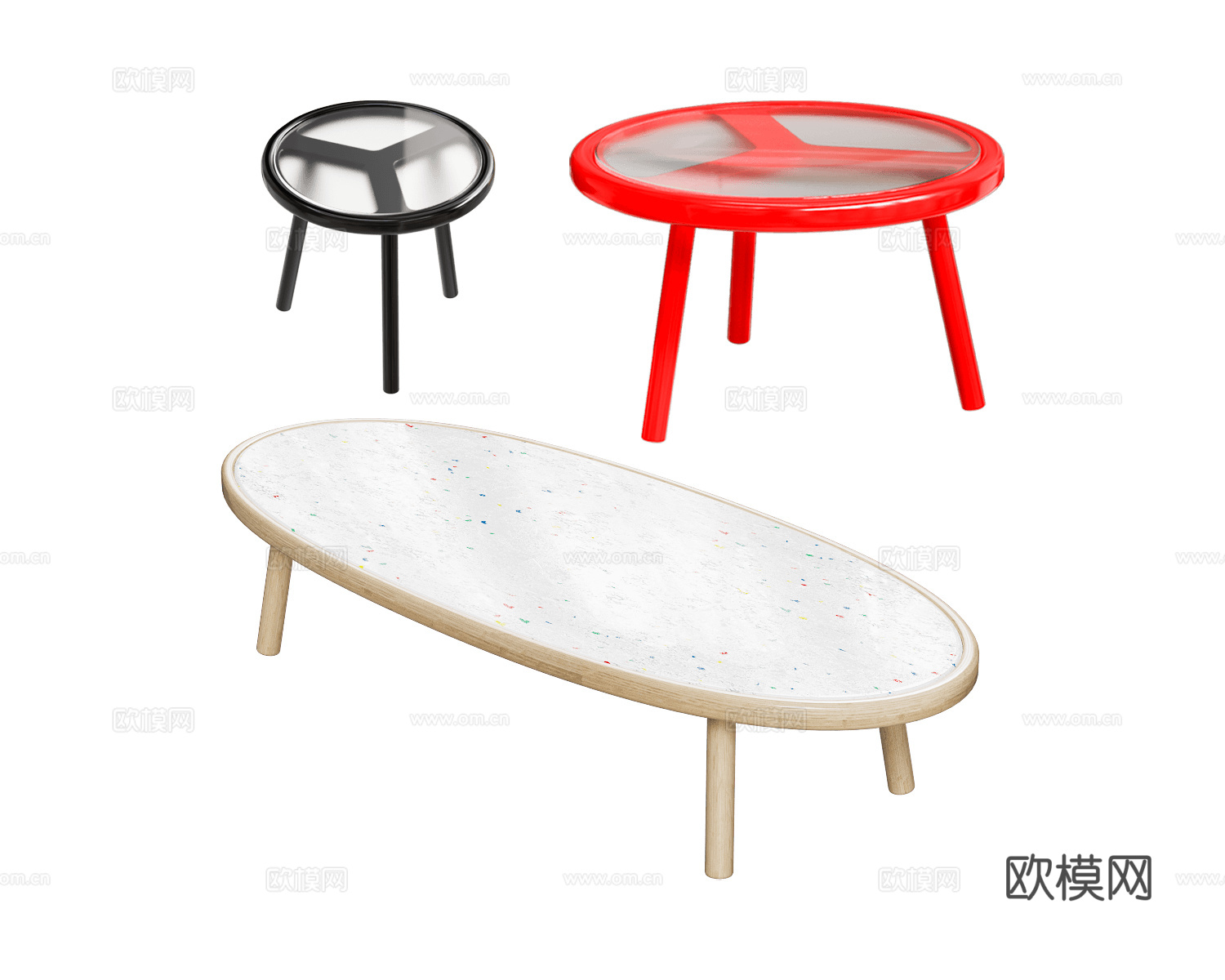 Paola Zani 组合茶几3d模型下载（渲染图1）