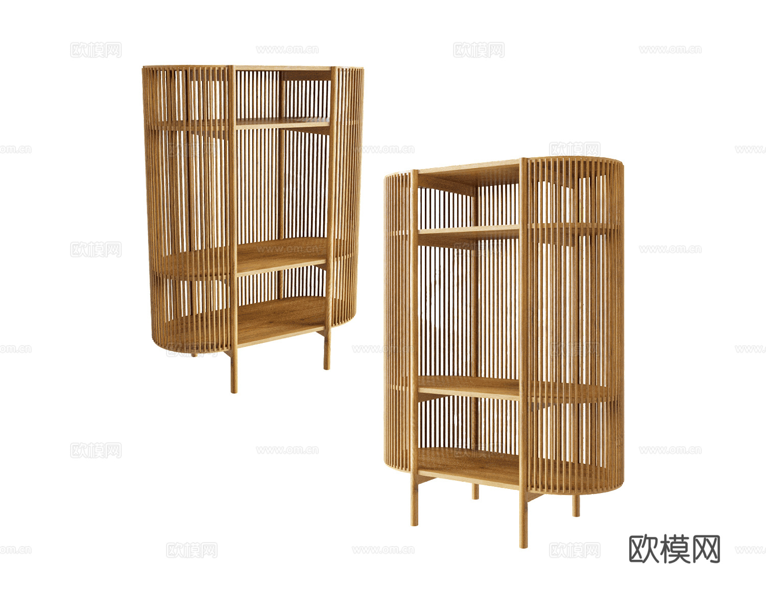 Manual mode 原木风餐边柜3d模型下载