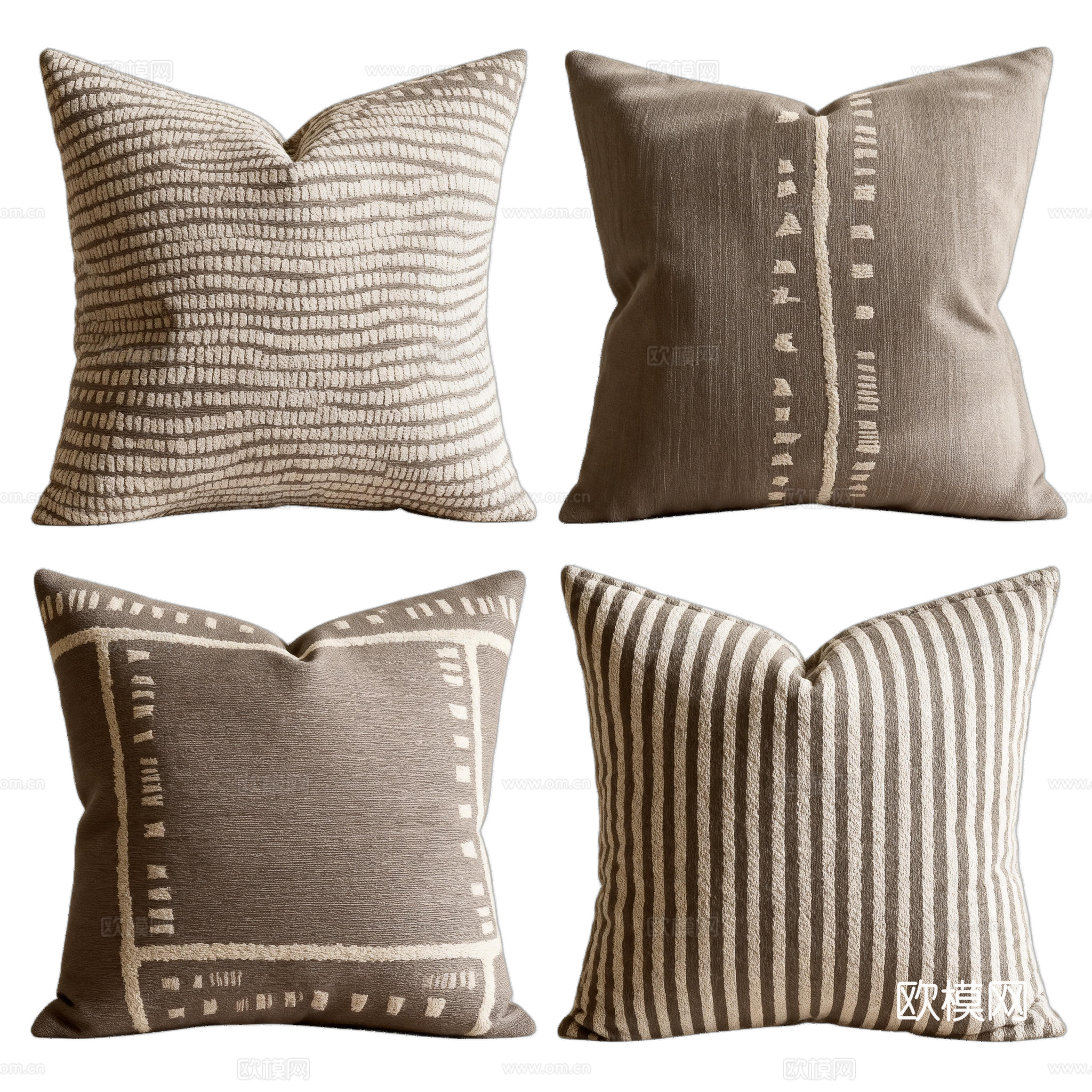 诧寂风抱枕 禅意抱枕 中式抱枕 素雅抱枕 棕色抱枕