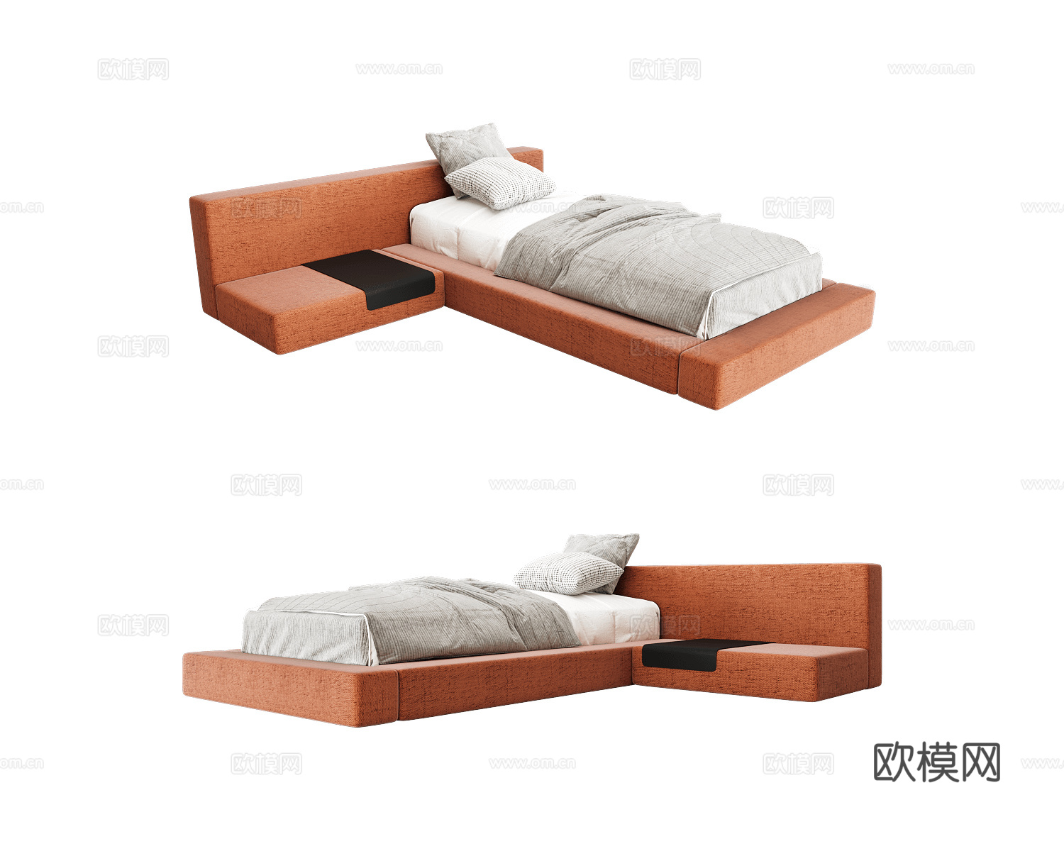 Bino home 单人床3d模型下载