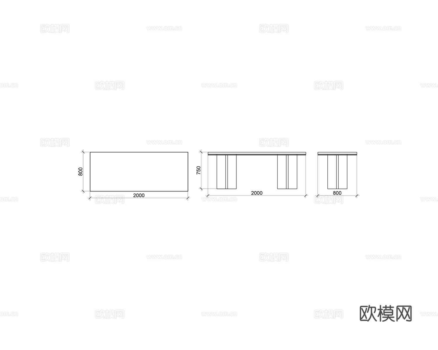 Furniture 意式餐桌3d模型下载（渲染图2）