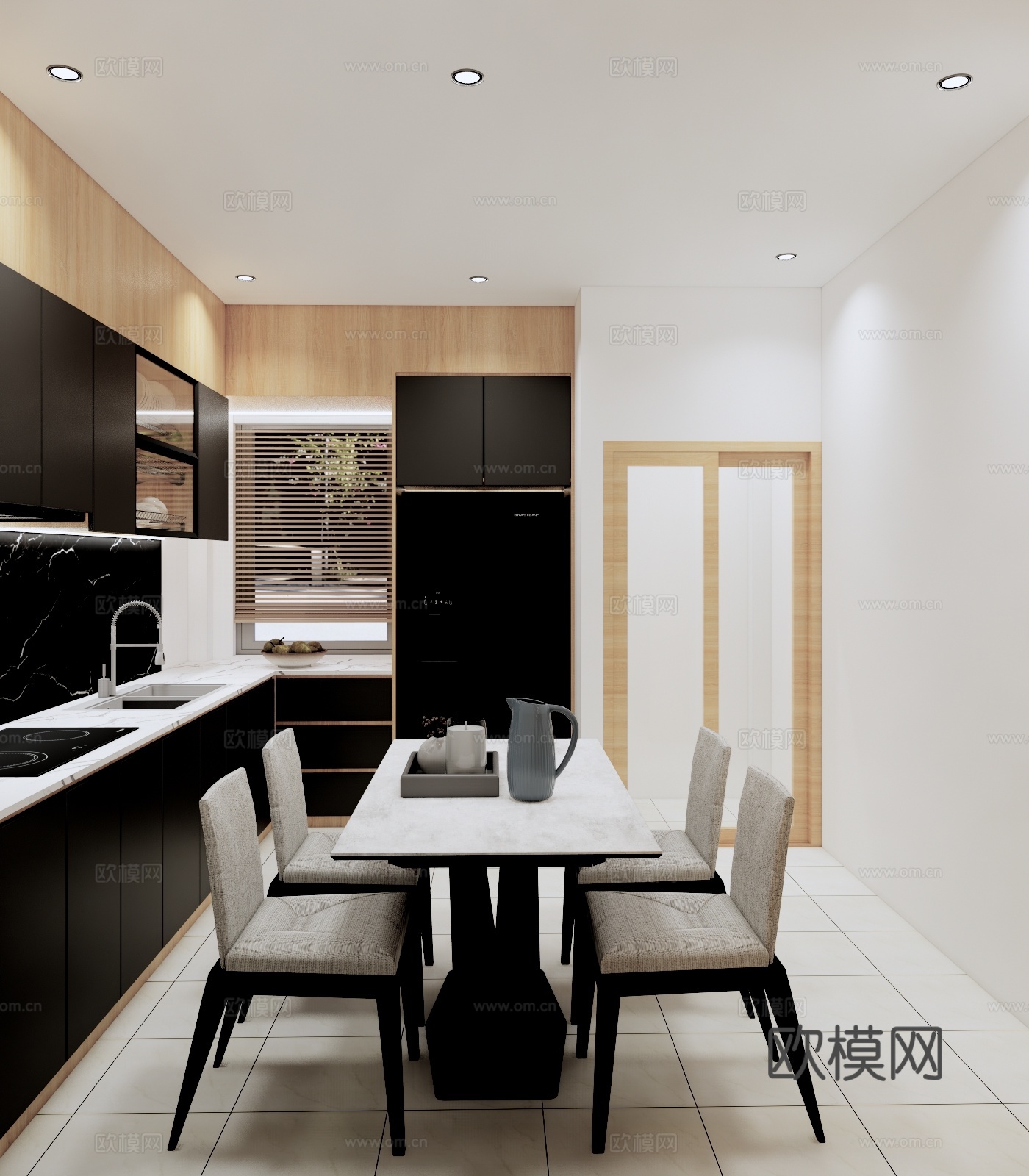 现代广场景观免费su模型