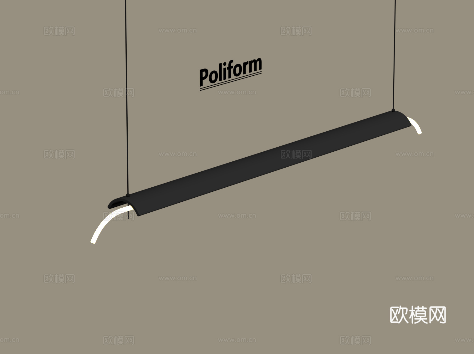 现代吊灯 条形吊灯su模型