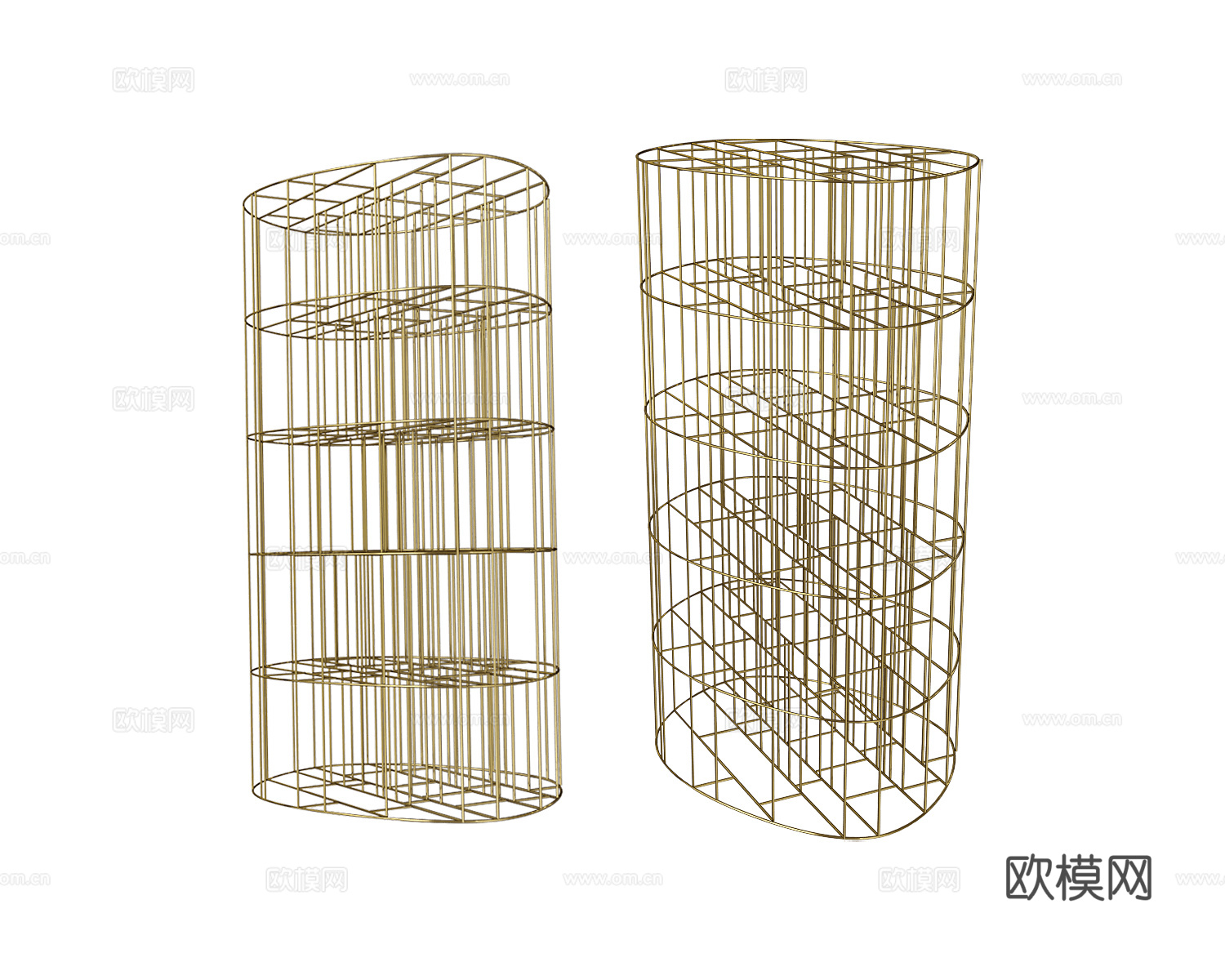 Ceccotti Collezioni 意式书架3d模型下载（渲染图1）