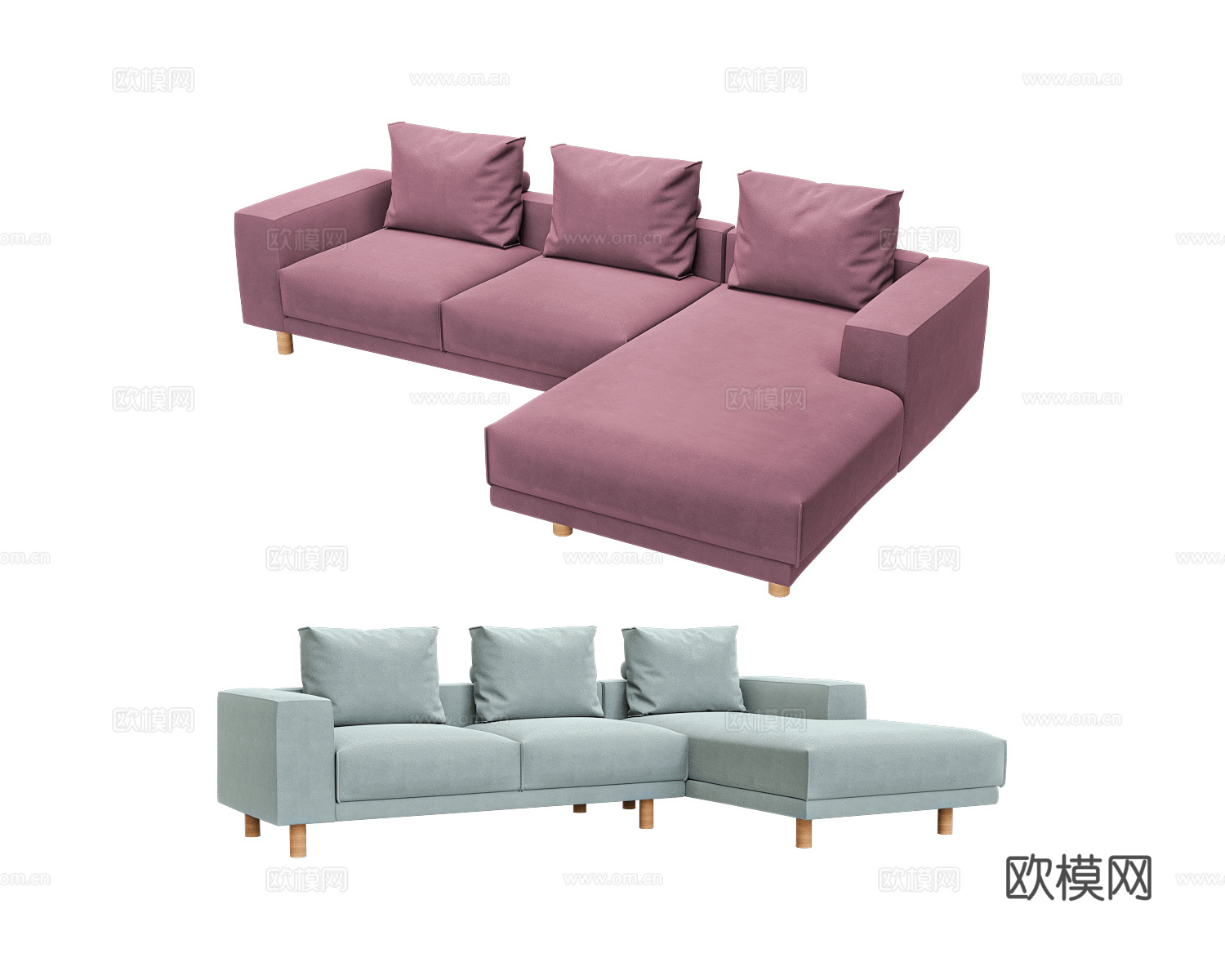 KULT 三人沙发3d模型下载