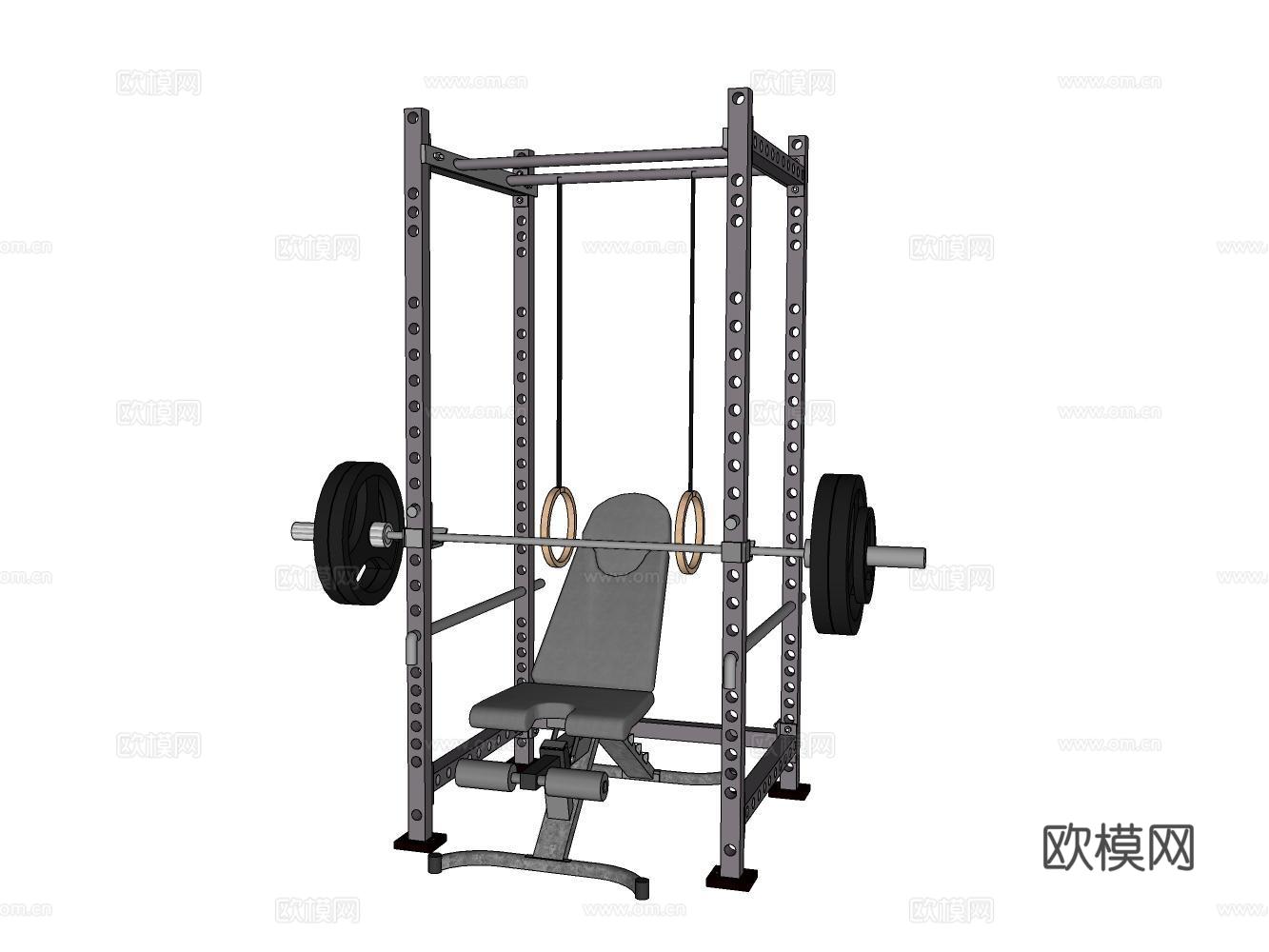 健身器材su模型