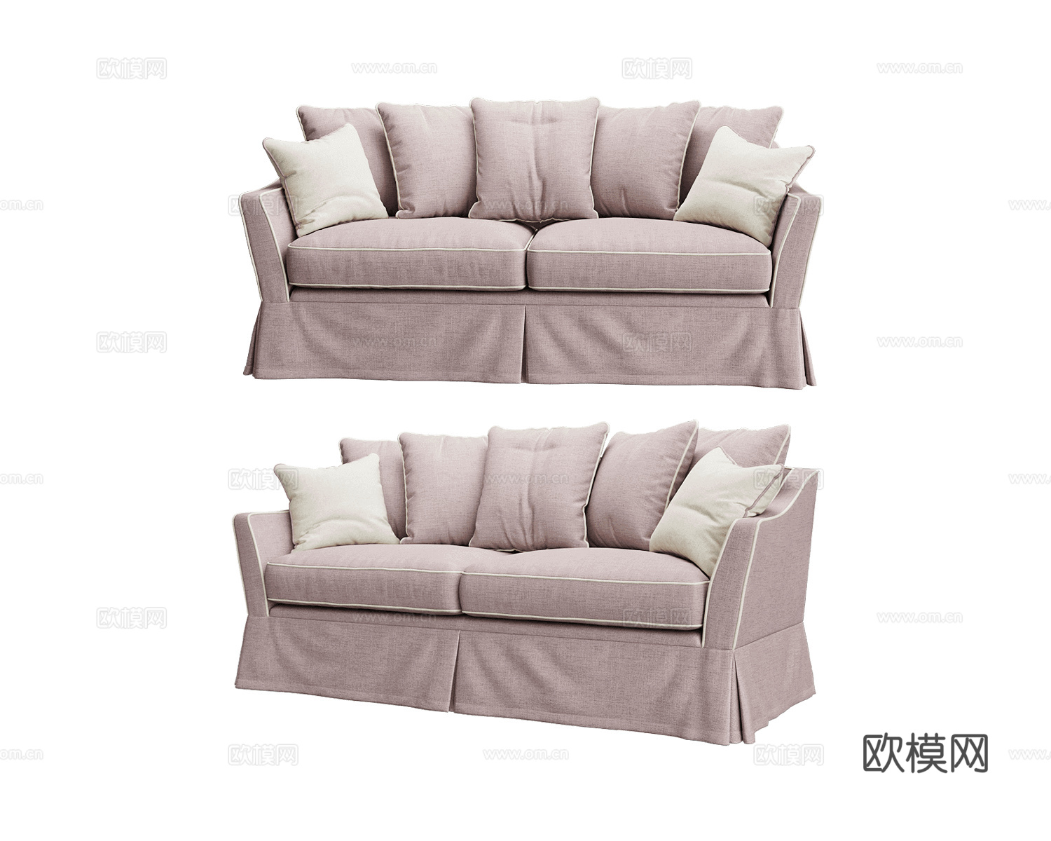 Full House 美式双人沙发3d模型下载