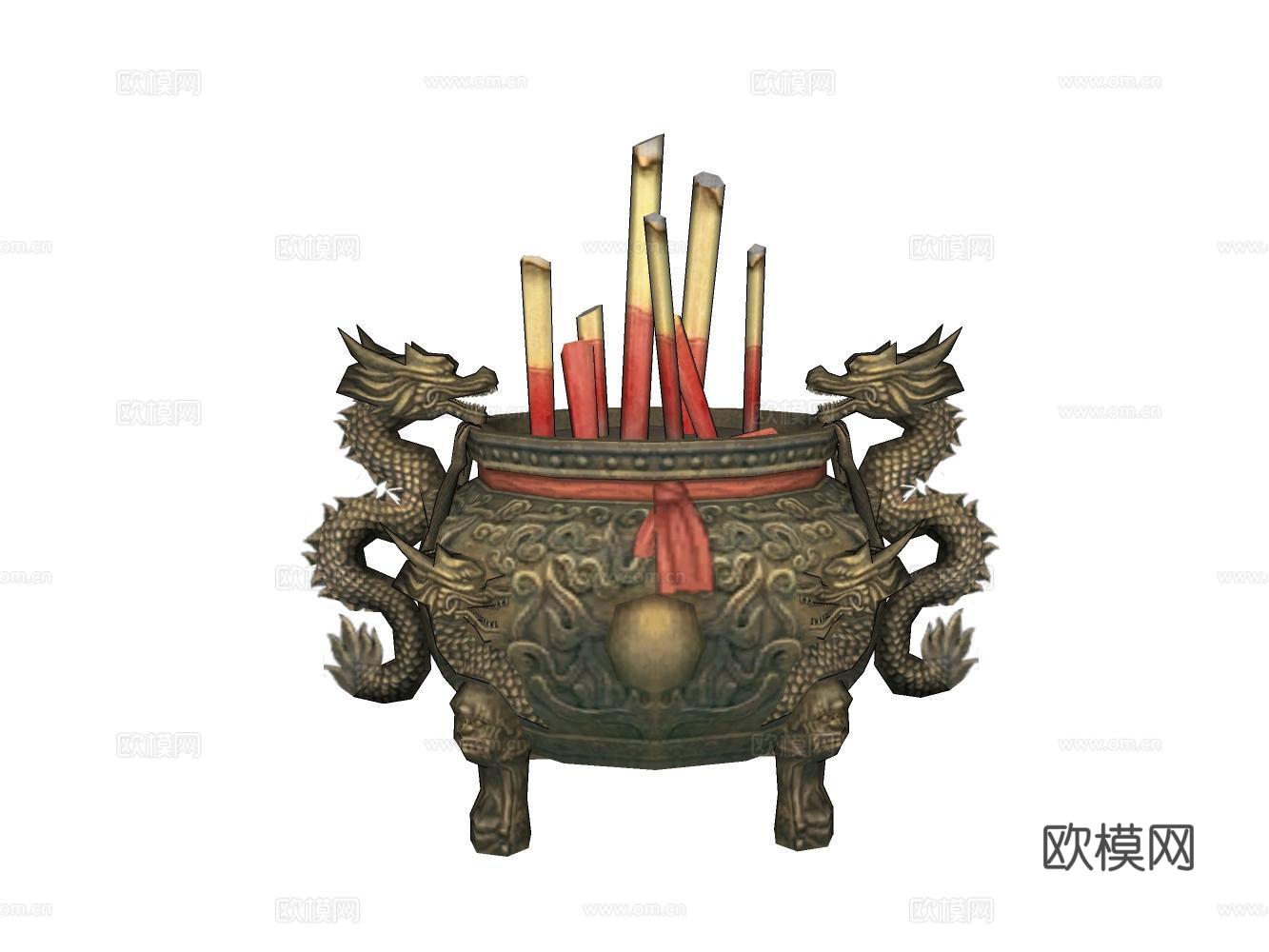 香炉su模型下载（渲染图2）