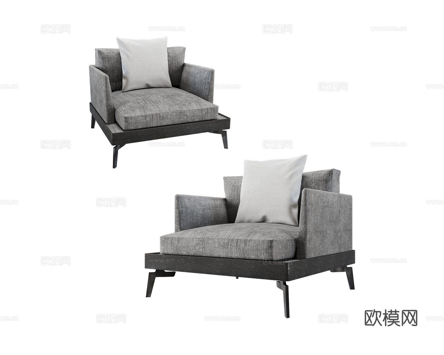 ZZOK 单人沙发3d模型下载